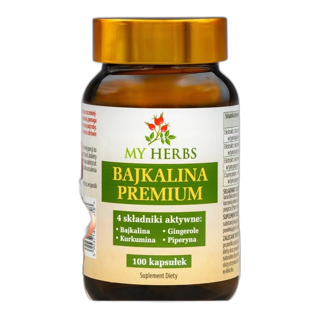 bajkalina 85% z korzenia tarczycy baikalskiej i kurkuminy – naturalny antyoksyda — zdjęcie 1