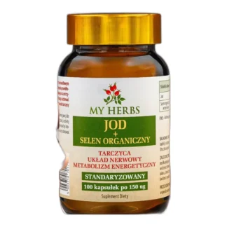 jod i selen organiczny dla tarczycy, skóry i włosów – 100 kapsułek — zdjęcie 1