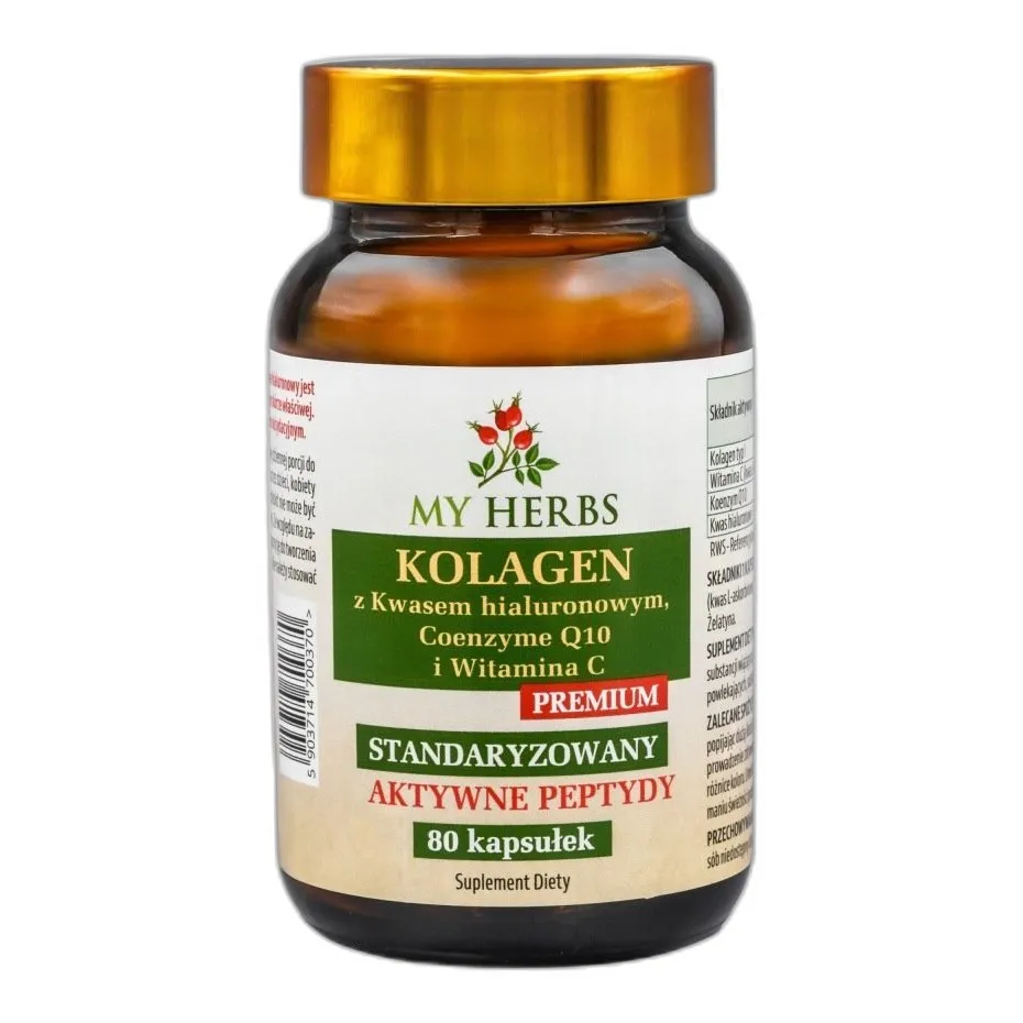 suplement z kolagenem, kwasem hialuronowym, koenzymem q10 i witaminą c dla skóry — zdjęcie 2