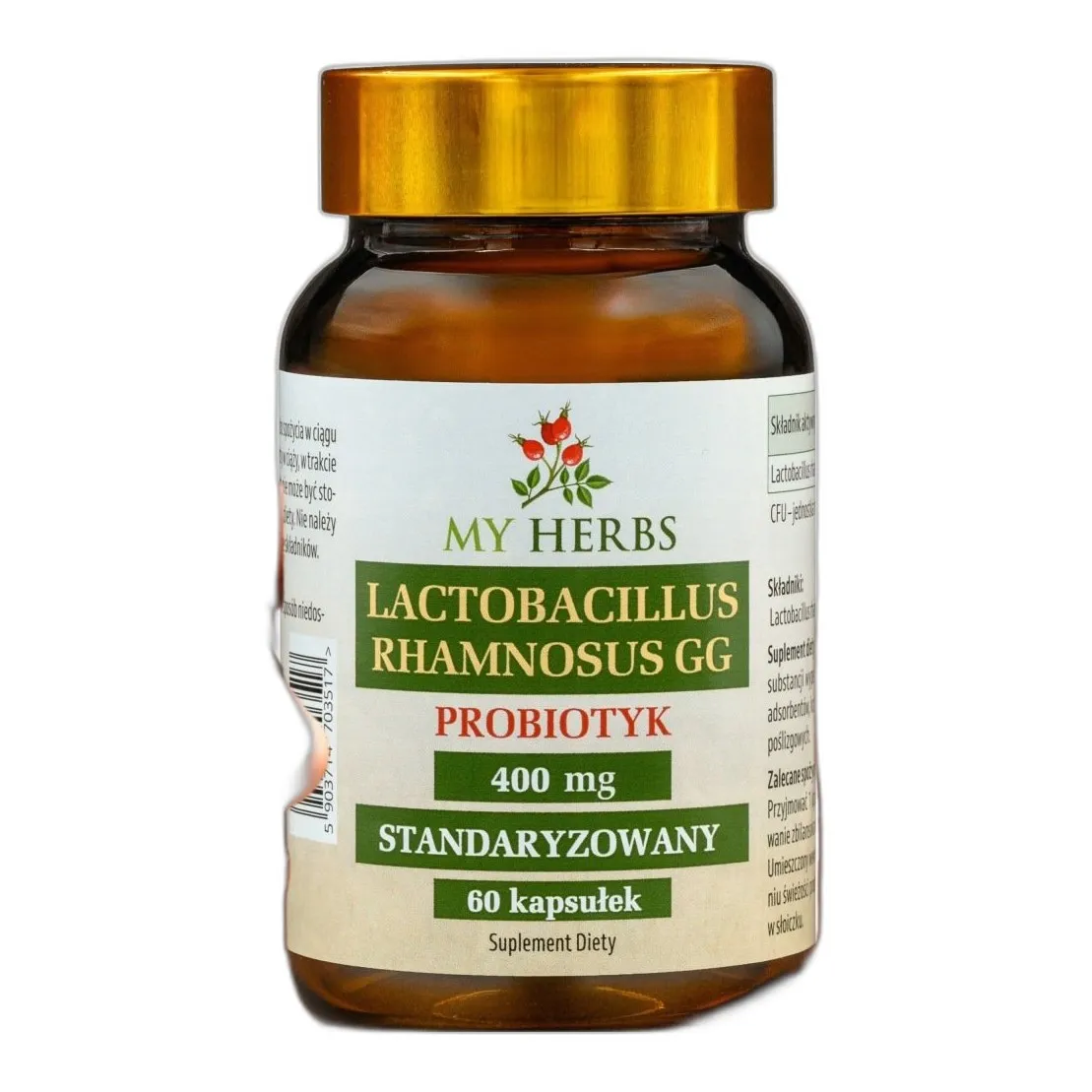 probiotyk z lactobacillus rhamnosus gg – 60 kapsułek wspierających mikroflorę je — zdjęcie 1