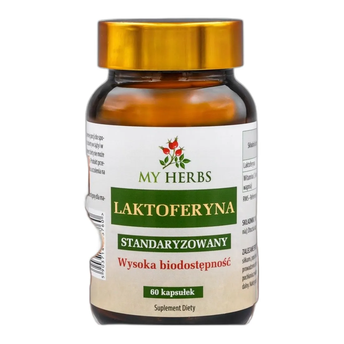 Laktoferyna wołowa 200 mg – wysoka biodostępność, 60 kapsułek — zdjęcie 1
