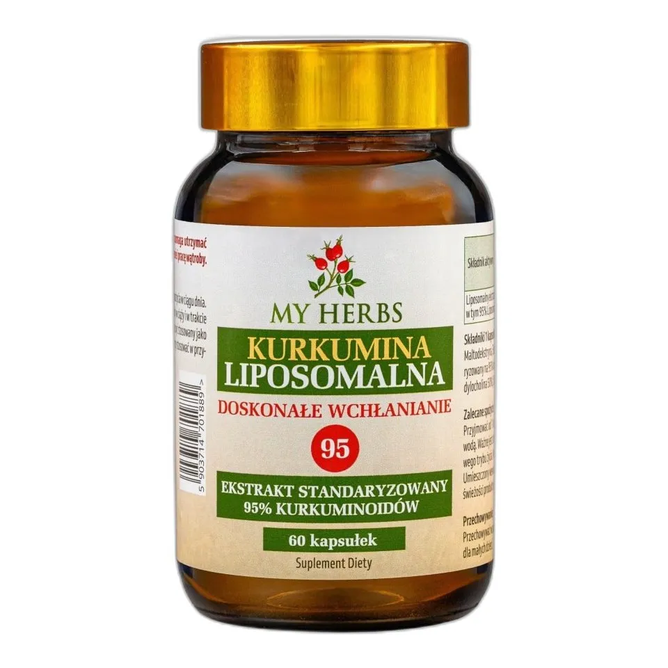Liposomalna kurkumina 95% 60szt kurkuma curcumin liposomal energia moc — zdjęcie 2