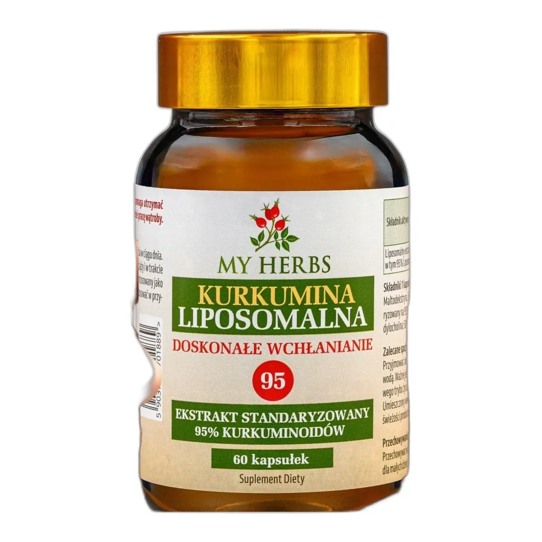 Liposomalna kurkumina 95% 60szt kurkuma curcumin liposomal energia moc — zdjęcie 1