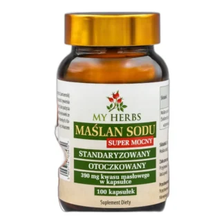 maślan sodu 390 mg – wysokie stężenie kwasu masłowego w kapsułkach, 100 szt. — zdjęcie 1