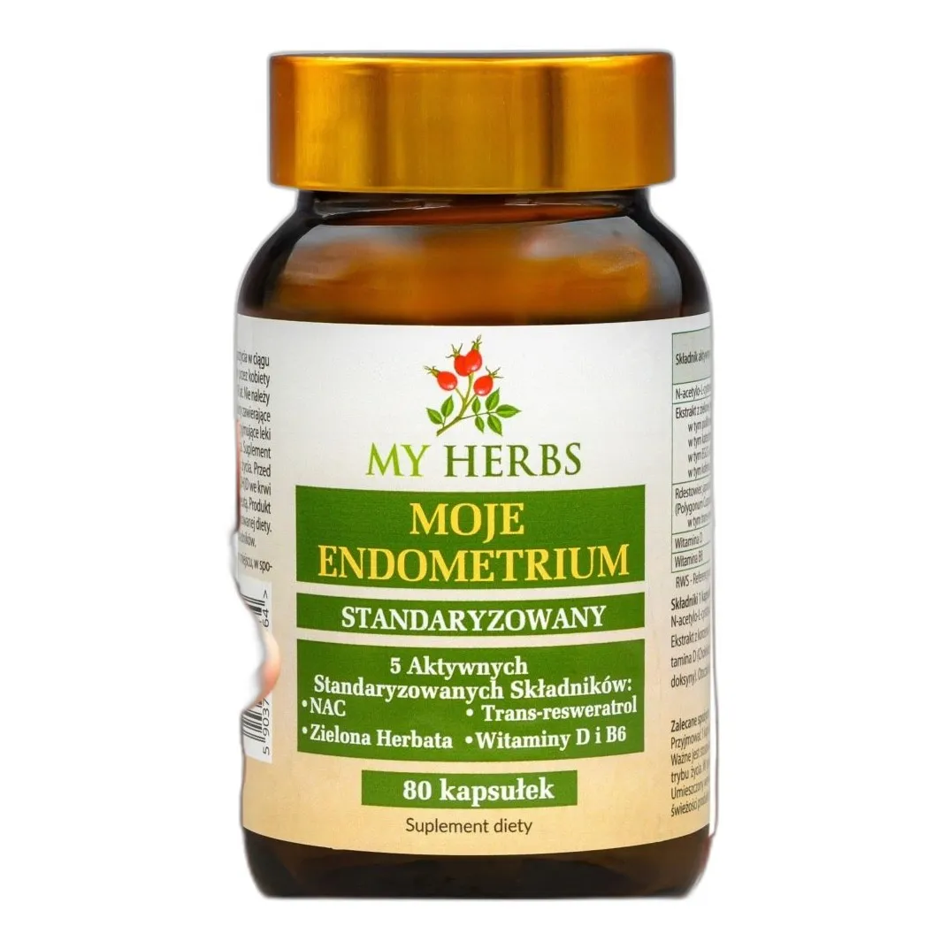 Moje Endometrium trans-resveratrol EGCG wit B6 80 kaps. na endometriozę — zdjęcie 1