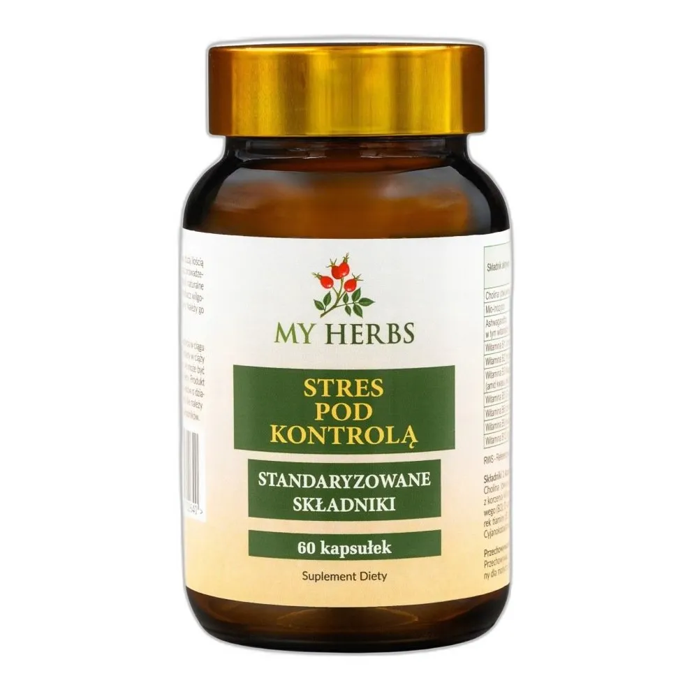 STRES POD KONTROLĄ, CHOLINA, MIO-INOZYTOL, ASHWAGANDHA, WIT B COMPLEX 60 — zdjęcie 2