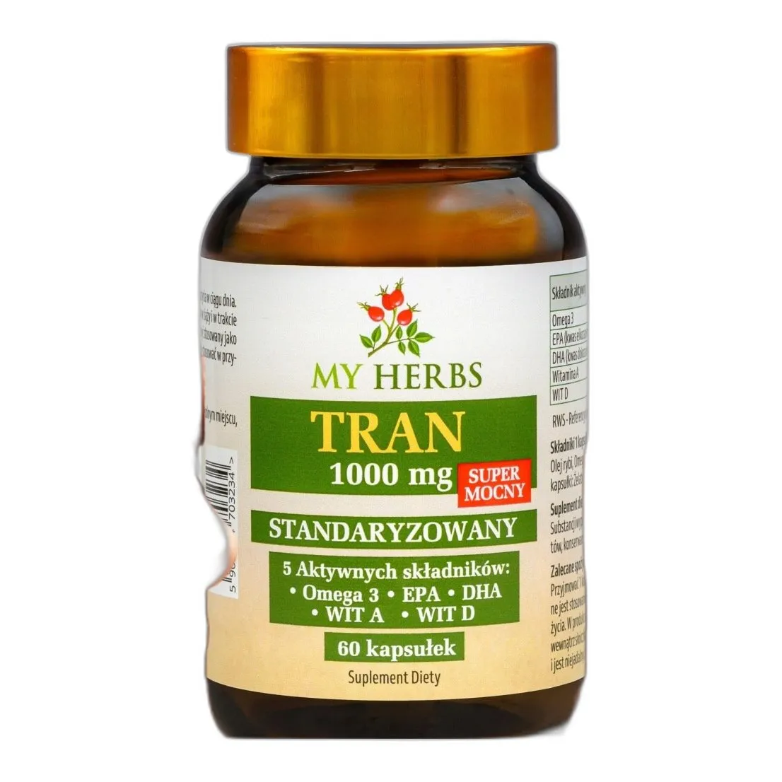 tran 1000 mg – naturalne źródło omega-3 dla codziennego wspierania organizmu — zdjęcie 1