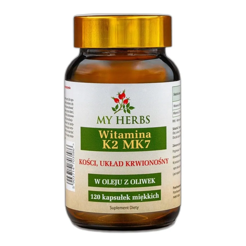 witamina k2 mk7 w naturalnym oleju z oliwek – 120 kapsułek — zdjęcie 2