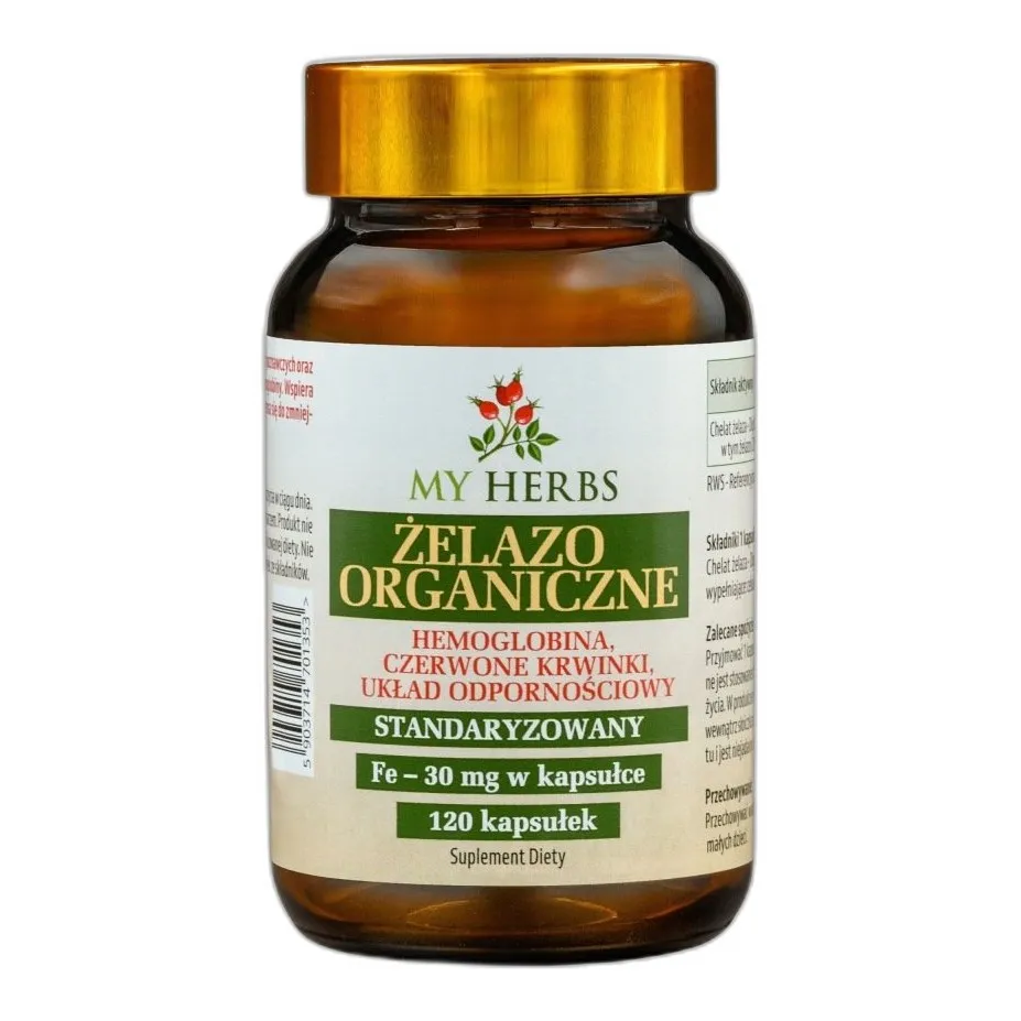 żelazo organiczne 30 mg – 120 kapsułek dla energii i witalności — zdjęcie 2